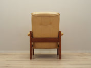 Yellow_leather_armchair_Danish_design_1960s_production_Denmark
