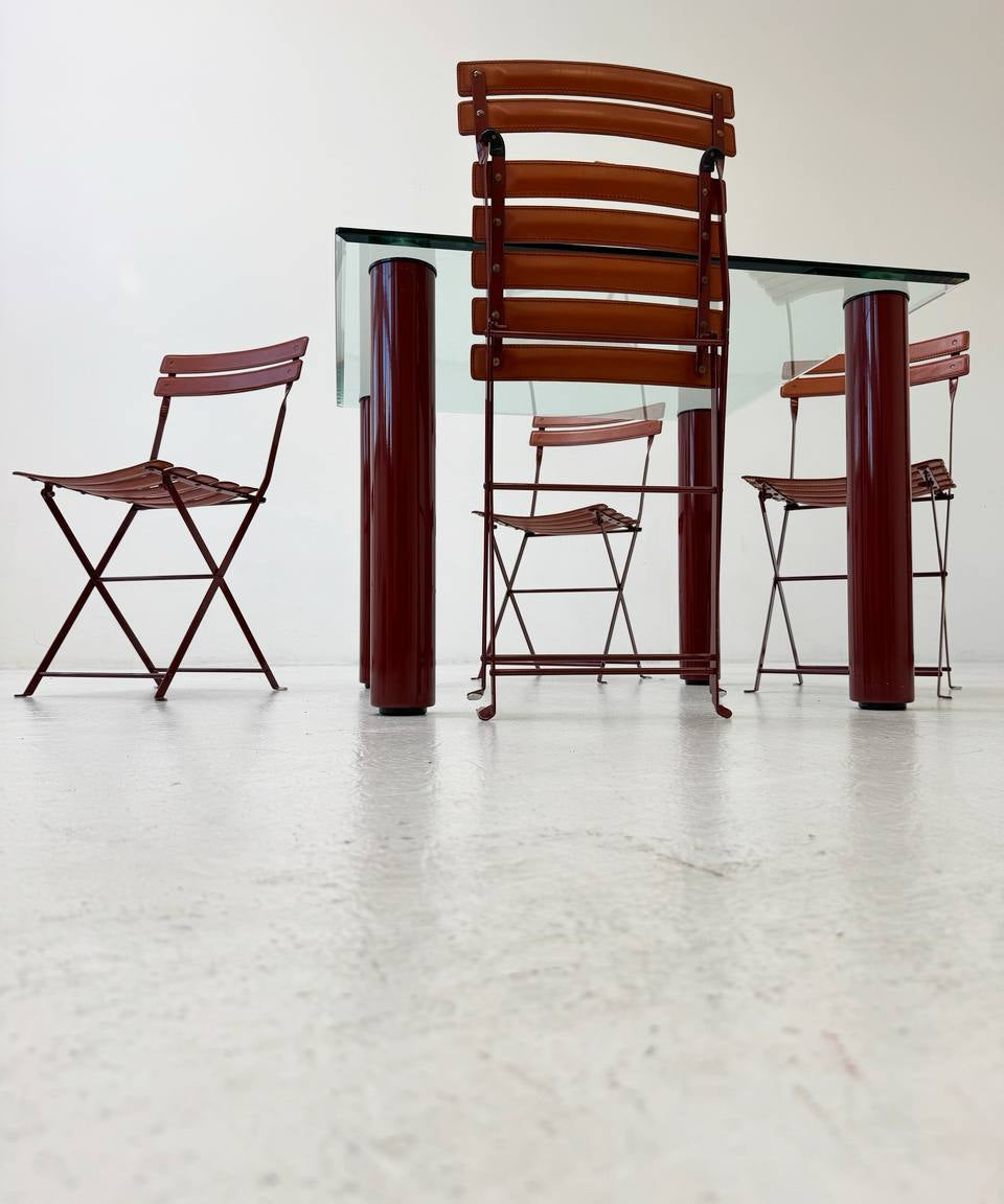 Zanotta_Dining_Set_Soffboard_Table_with_4_Celestina_Folding_Chairs