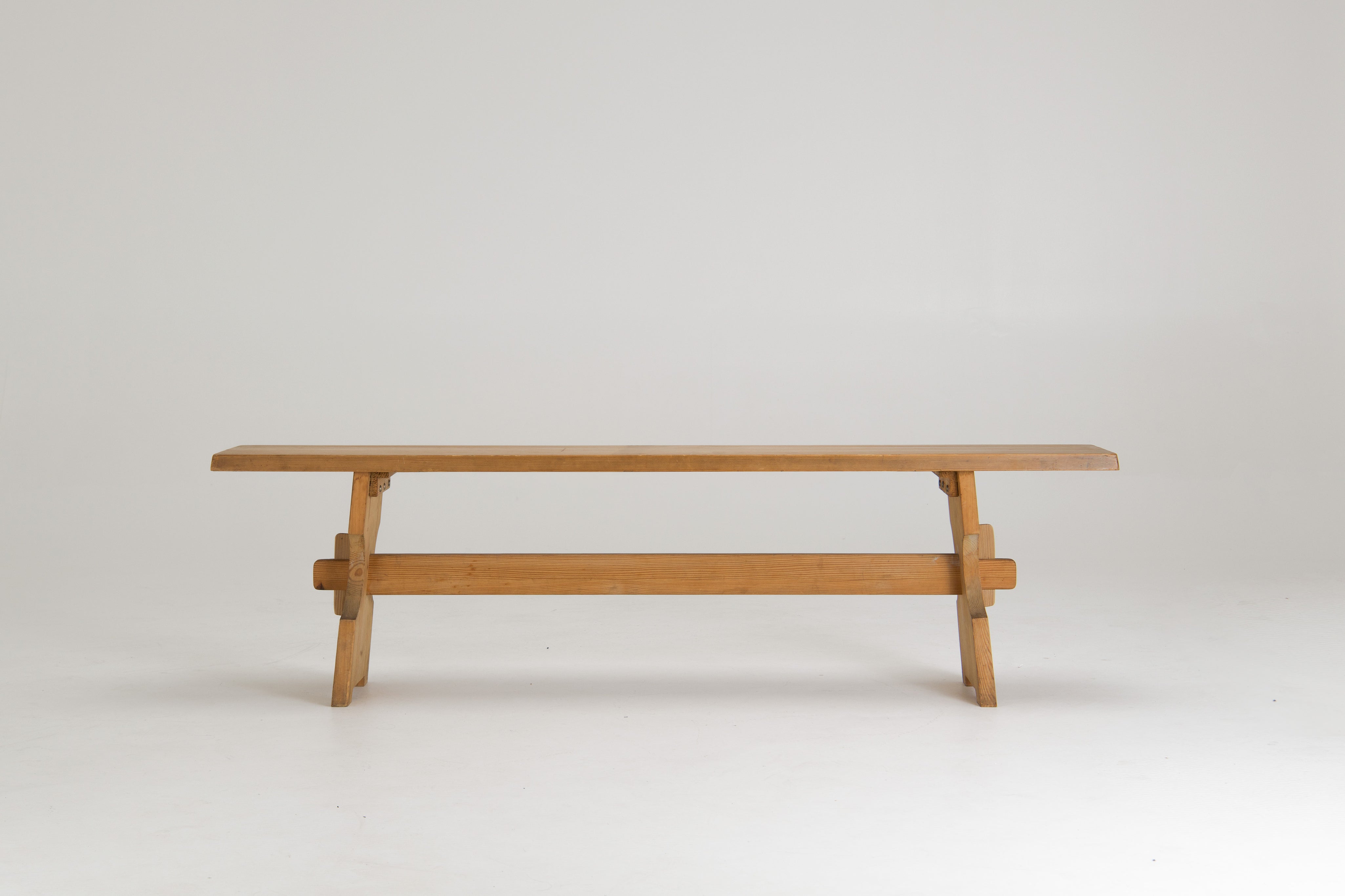 Set_of_2_Brutalist_Solid_Pine_Benches,_Europe,_1960s–1970s