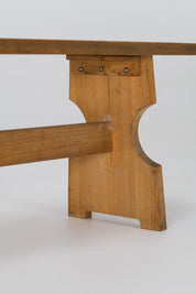 Set_of_2_Brutalist_Solid_Pine_Benches,_Europe,_1960s–1970s