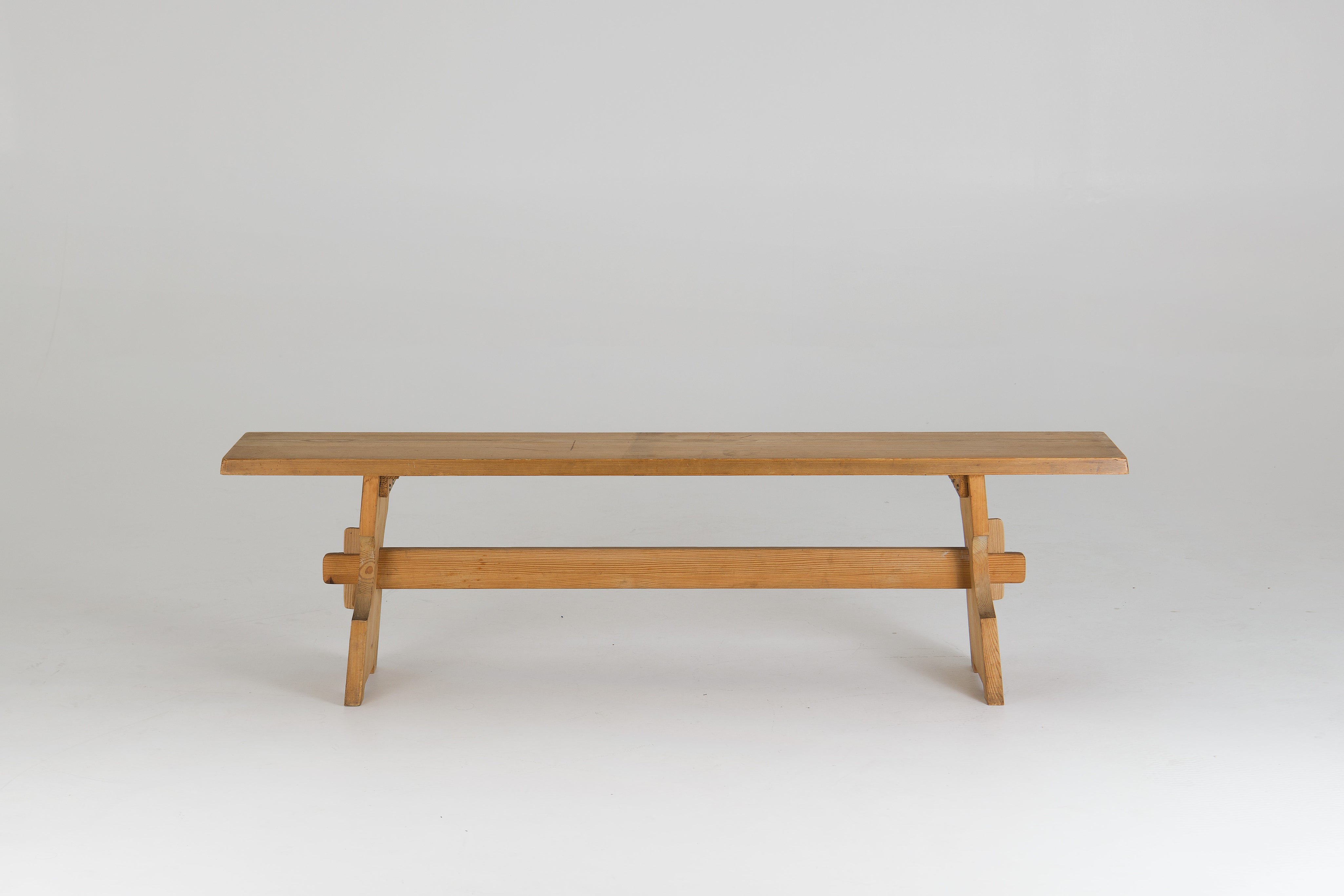 Set_of_2_Brutalist_Solid_Pine_Benches,_Europe,_1960s–1970s