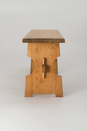 Set_of_2_Brutalist_Solid_Pine_Benches,_Europe,_1960s–1970s