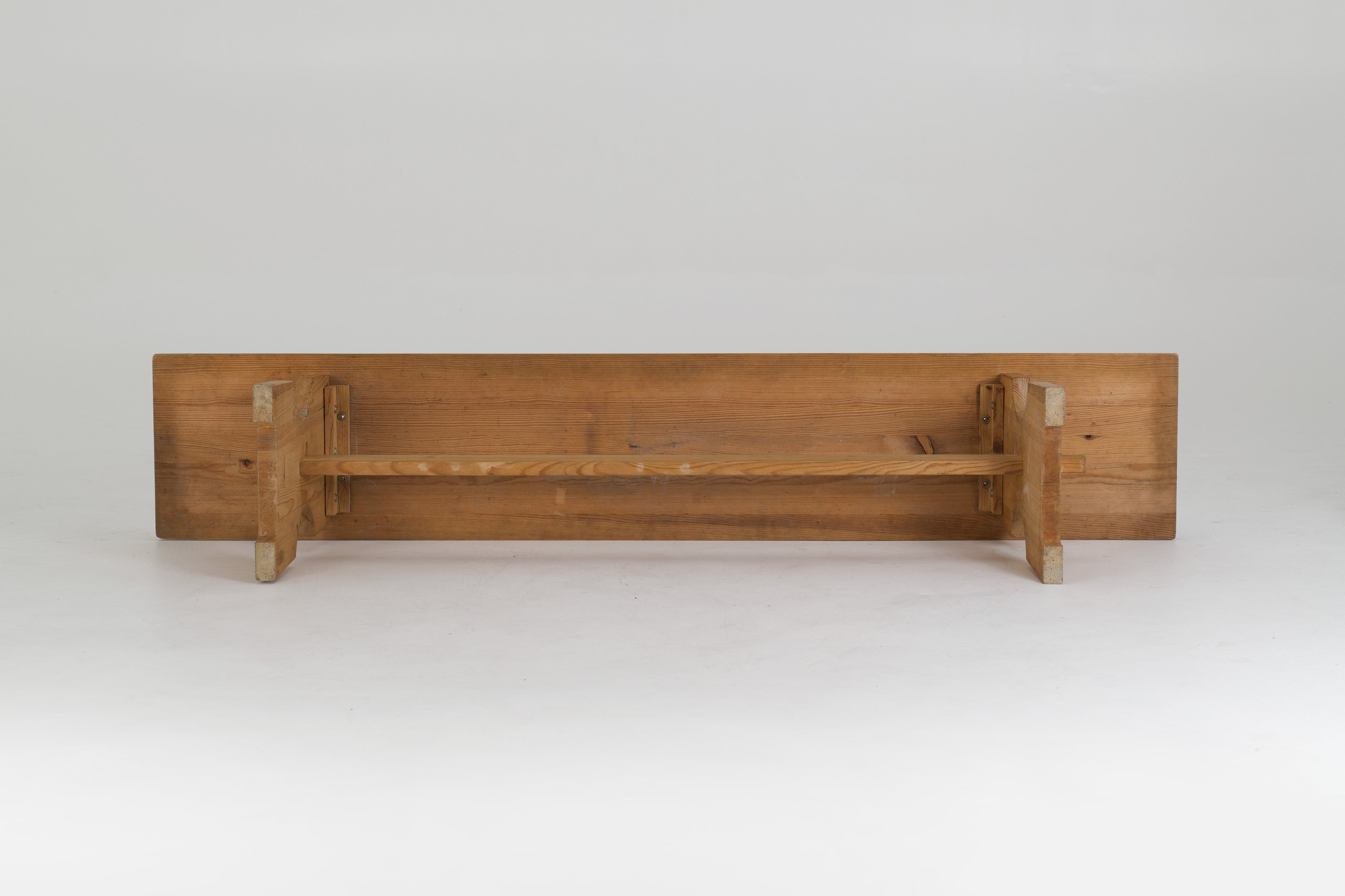 Set_of_2_Brutalist_Solid_Pine_Benches,_Europe,_1960s–1970s