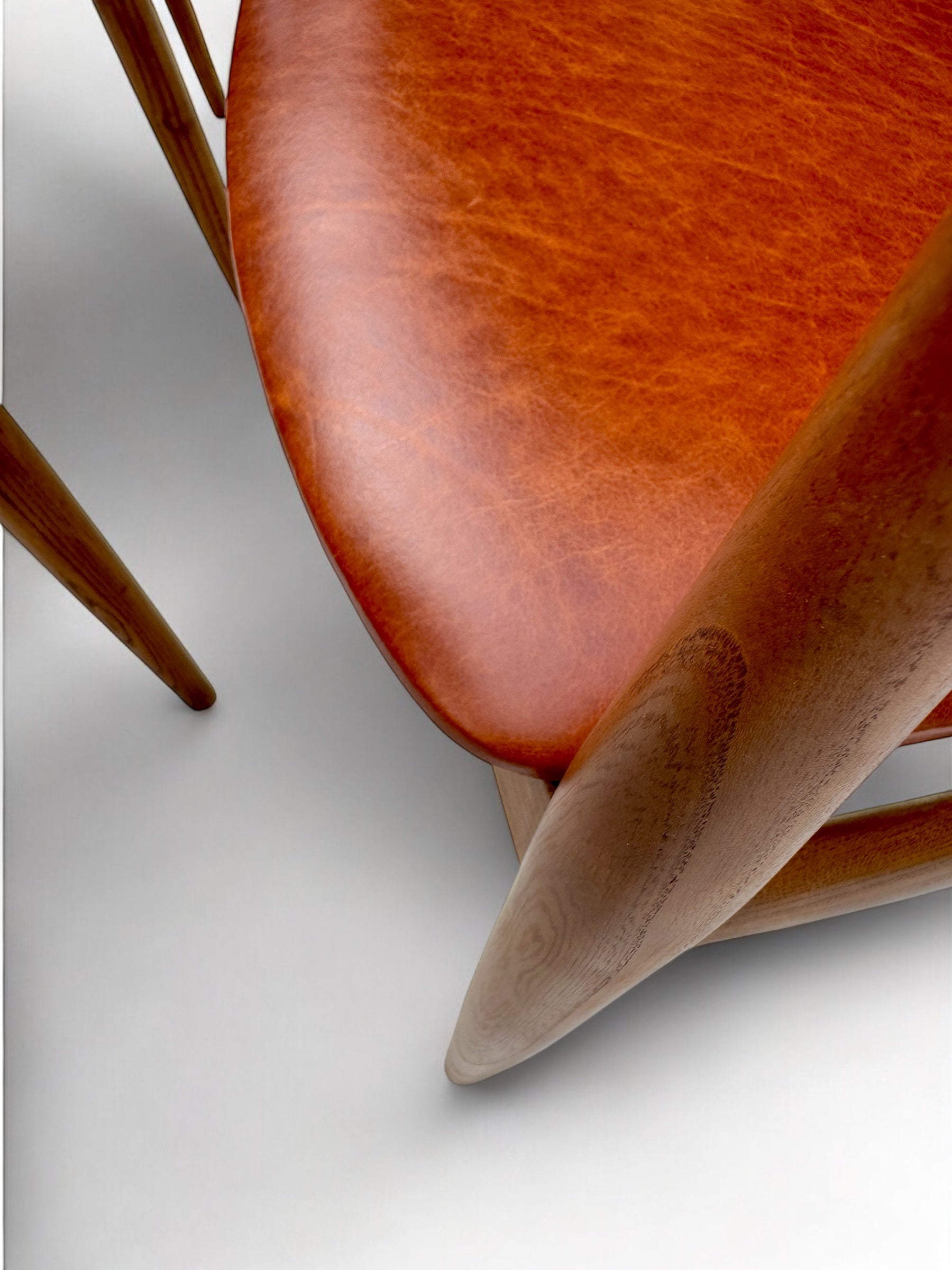 A_Set_of_4_Round_Back_Elm_Wood_Armchairs_by_Illum_Wikkelso_1960's_Denmark