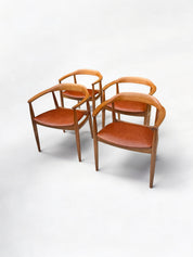 A_Set_of_4_Round_Back_Elm_Wood_Armchairs_by_Illum_Wikkelso_1960's_Denmark