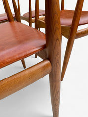 A_Set_of_4_Round_Back_Elm_Wood_Armchairs_by_Illum_Wikkelso_1960's_Denmark