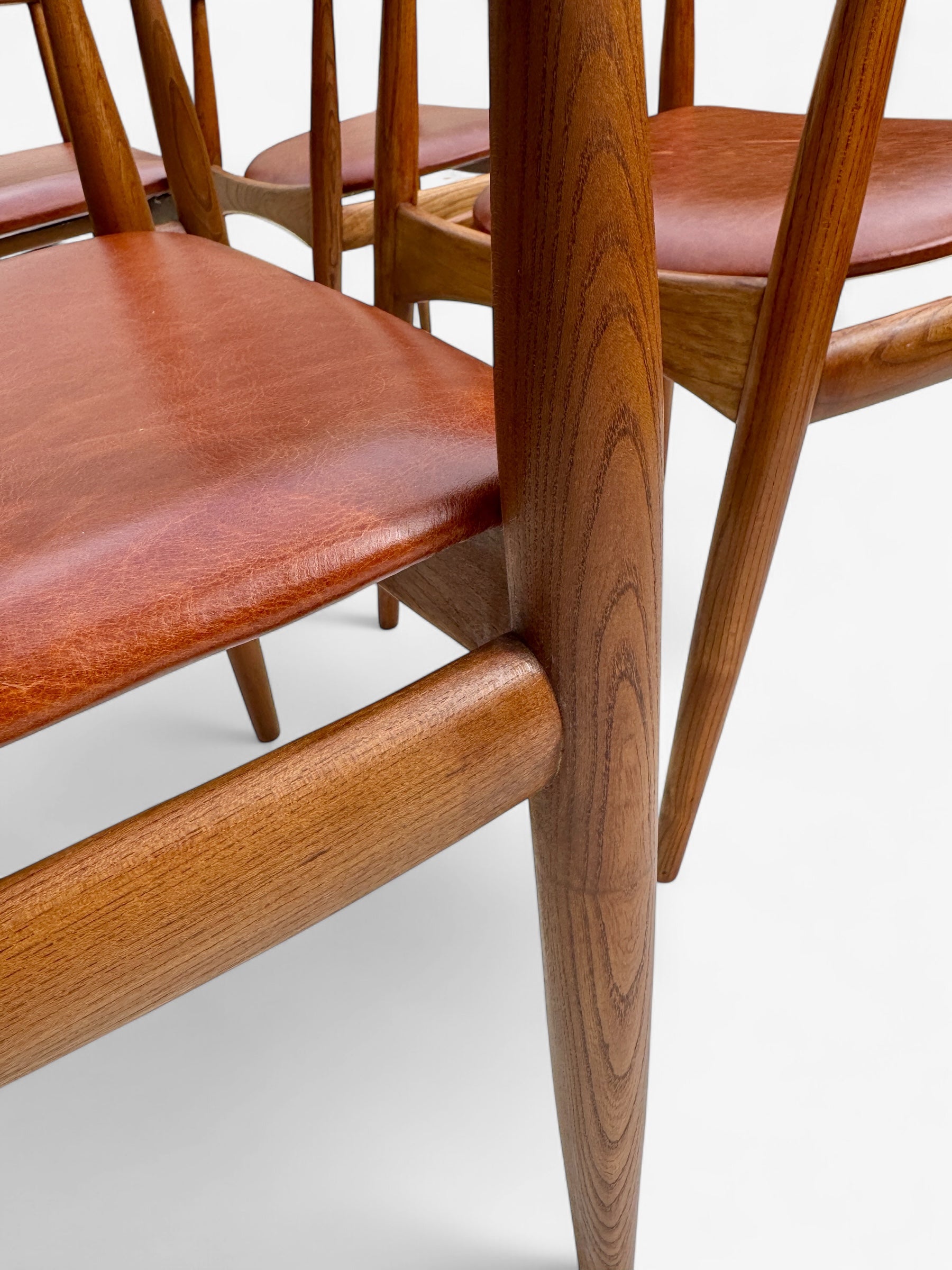 A_Set_of_4_Round_Back_Elm_Wood_Armchairs_by_Illum_Wikkelso_1960's_Denmark