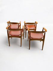 A_Set_of_4_Round_Back_Elm_Wood_Armchairs_by_Illum_Wikkelso_1960's_Denmark