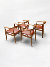 A_Set_of_4_Round_Back_Elm_Wood_Armchairs_by_Illum_Wikkelso_1960's_Denmark