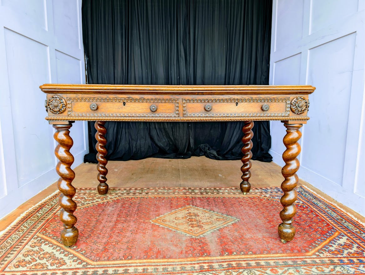 19th_Century_English_Neo_Jacobean_Oak_Architect's_Desk_with_Adjustable_Writing_Slope