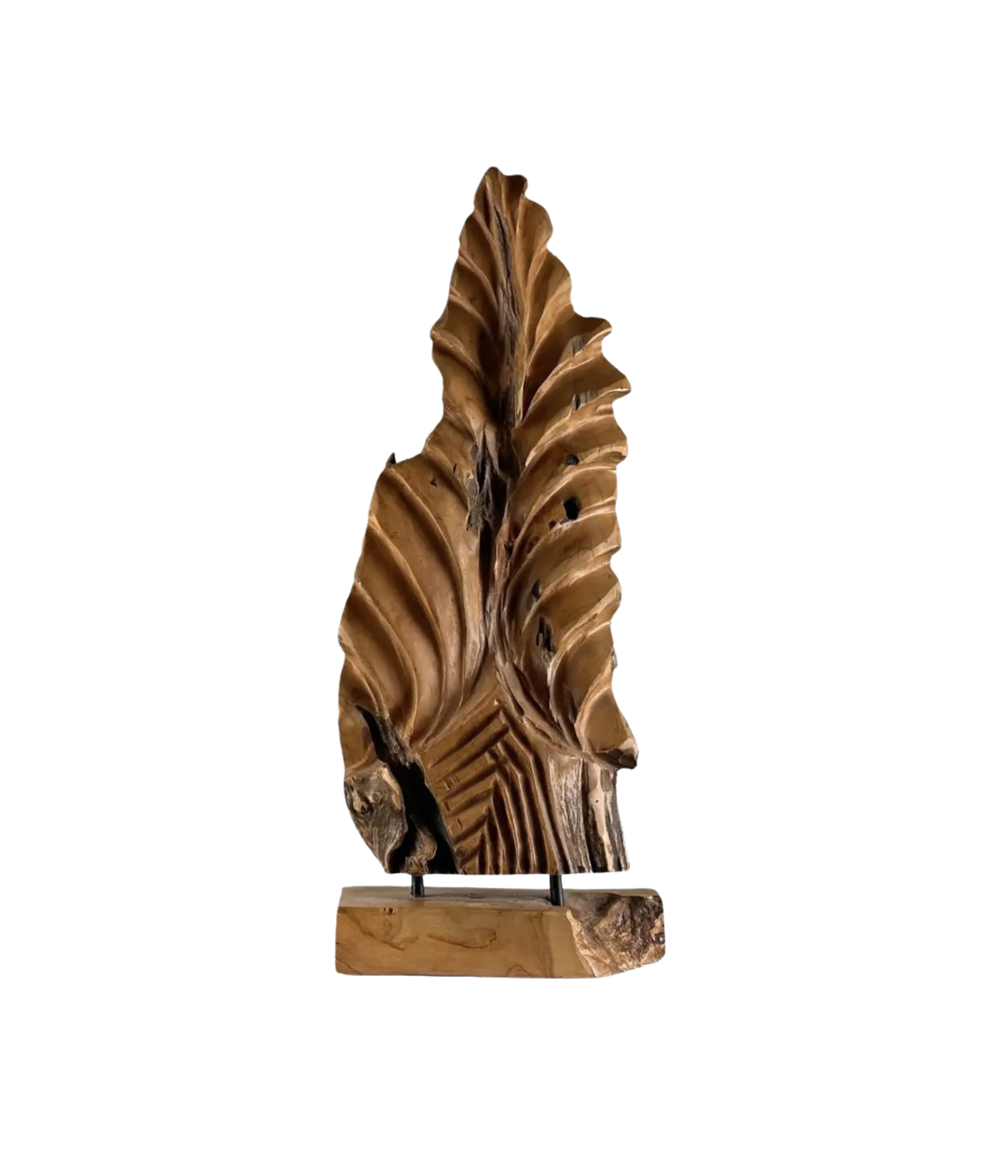 Abstract_Botanical_Sculpture_in_Natural_Ash_Wood,_Italy,_1960s