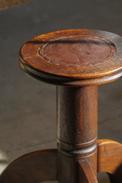Adjustable_Danish_Art_Nouveau_Stool_in_Solid_Wood,_Early_20th_Century