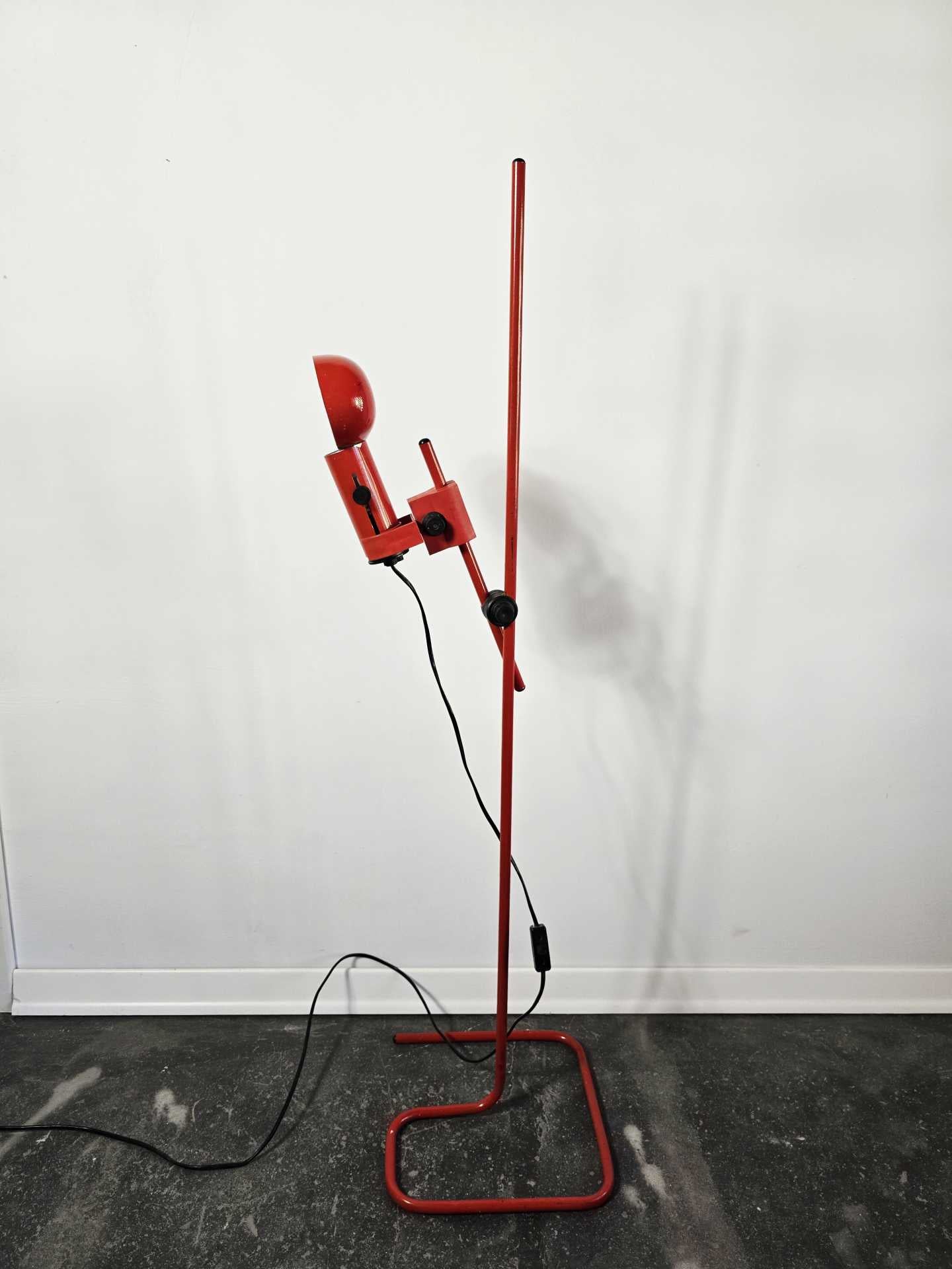 Adjustable_Red_Metal_Floor_Lamp,_1980s