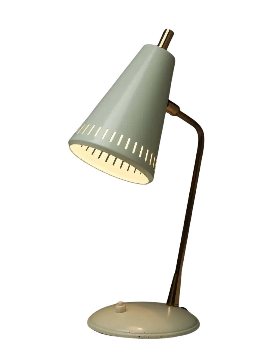 Adjustable_Table_Lamp,_Patinated_Brass_&_Green_Metal,_1950s