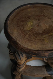 African_Hardwood_Stool_/_Tribal_Art_Piece