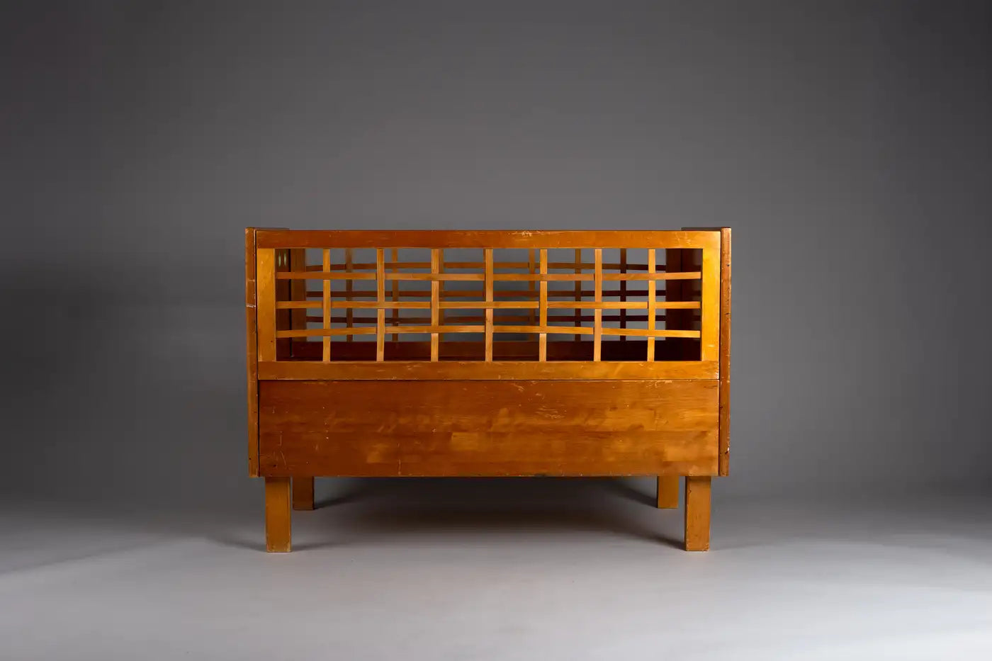 Aino_Aalto_Rare_Children’s_Extendable_Bed_with_Honey_Patina,_1930s,_Finland