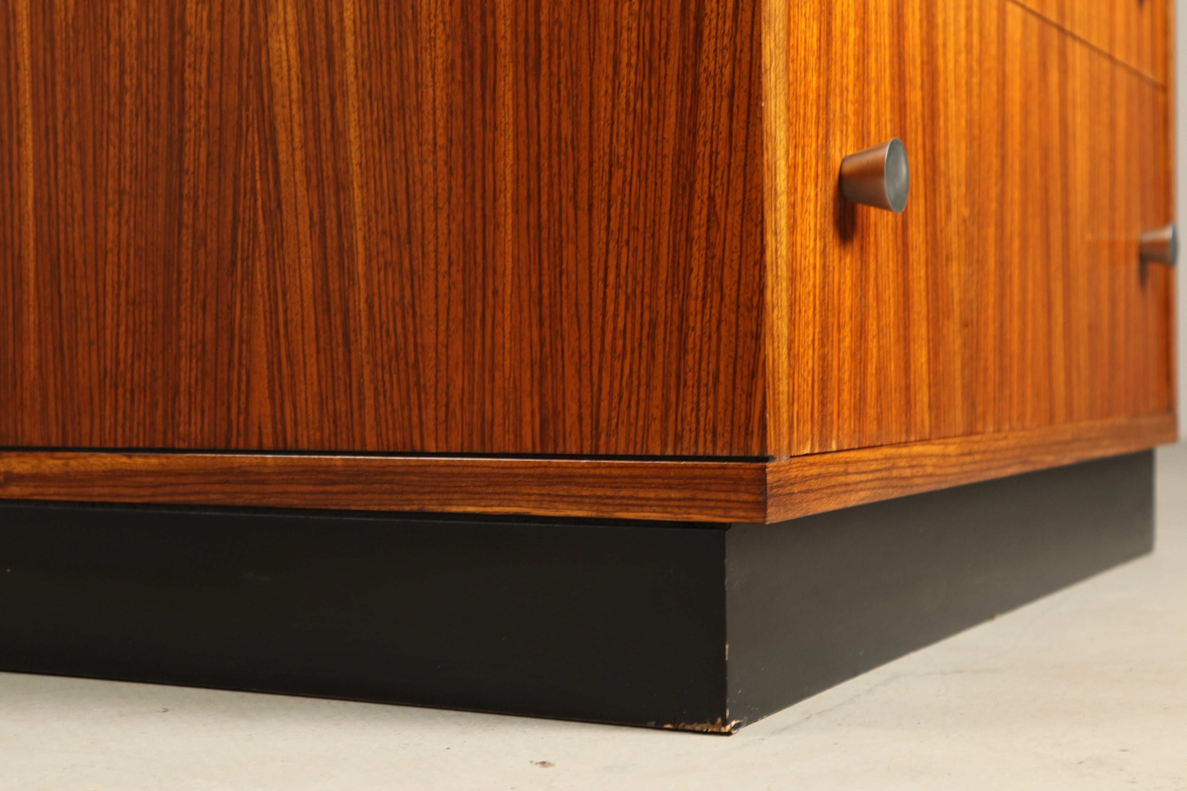 Alfred_Hendrickx_for_Belform_–_Zebrano_chest_of_drawers,_1960s