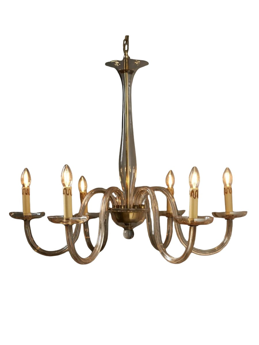 Amber_Glass_Chandelier,_Handblown_Glass,_1950s,_Italy