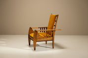 Amsterdam_School_Oak_Reclining_Armchair_with_Ochre_Upholstery