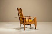 Amsterdam_School_Oak_Reclining_Armchair_with_Ochre_Upholstery