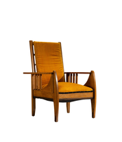 Amsterdam_School_Oak_Reclining_Armchair_with_Ochre_Upholstery