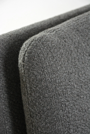German_Modernist_Bench_in_Anthracite_Grey_Fabric_and_Chrome