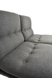 German_Modernist_Bench_in_Anthracite_Grey_Fabric_and_Chrome