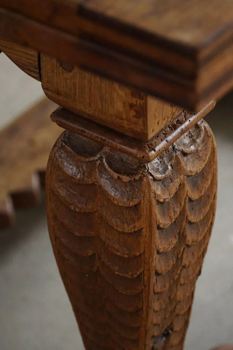 Antique_Baroque_Dining_/_Desk_Table_in_Oak,_Danish_Cabinetmaker,_19th_Century