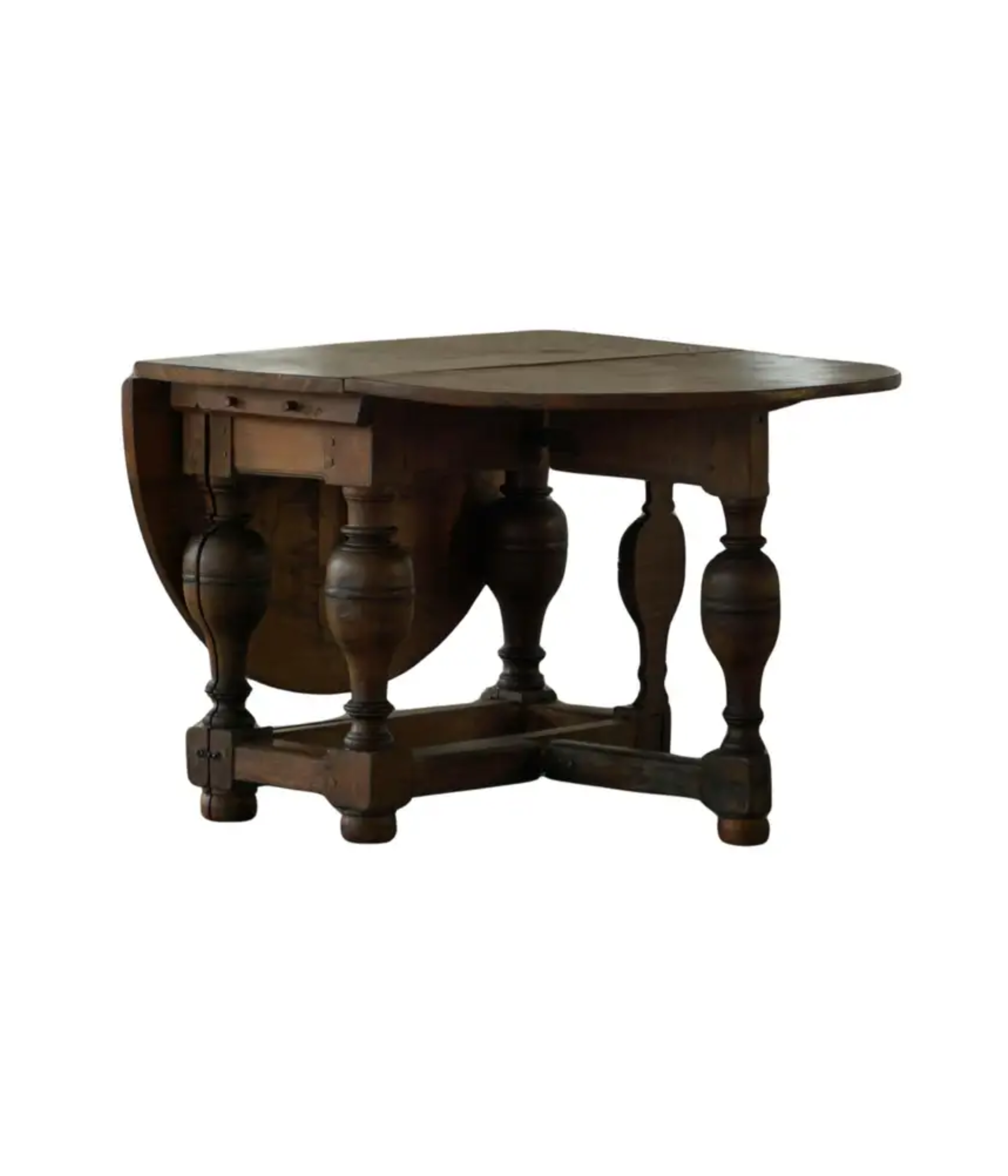 Antique_Baroque_Drop-Leaf_Table_in_Oak,_Danish_Cabinetmaker,_19th_Century
