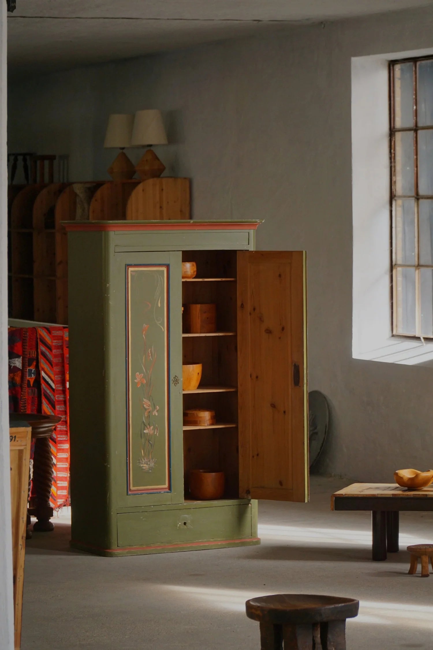 Antique_Danish_Painted_Cabinet_with_Floral_Motifs,_Scandinavian_Folk_Art_Cupboard,_19th_Century