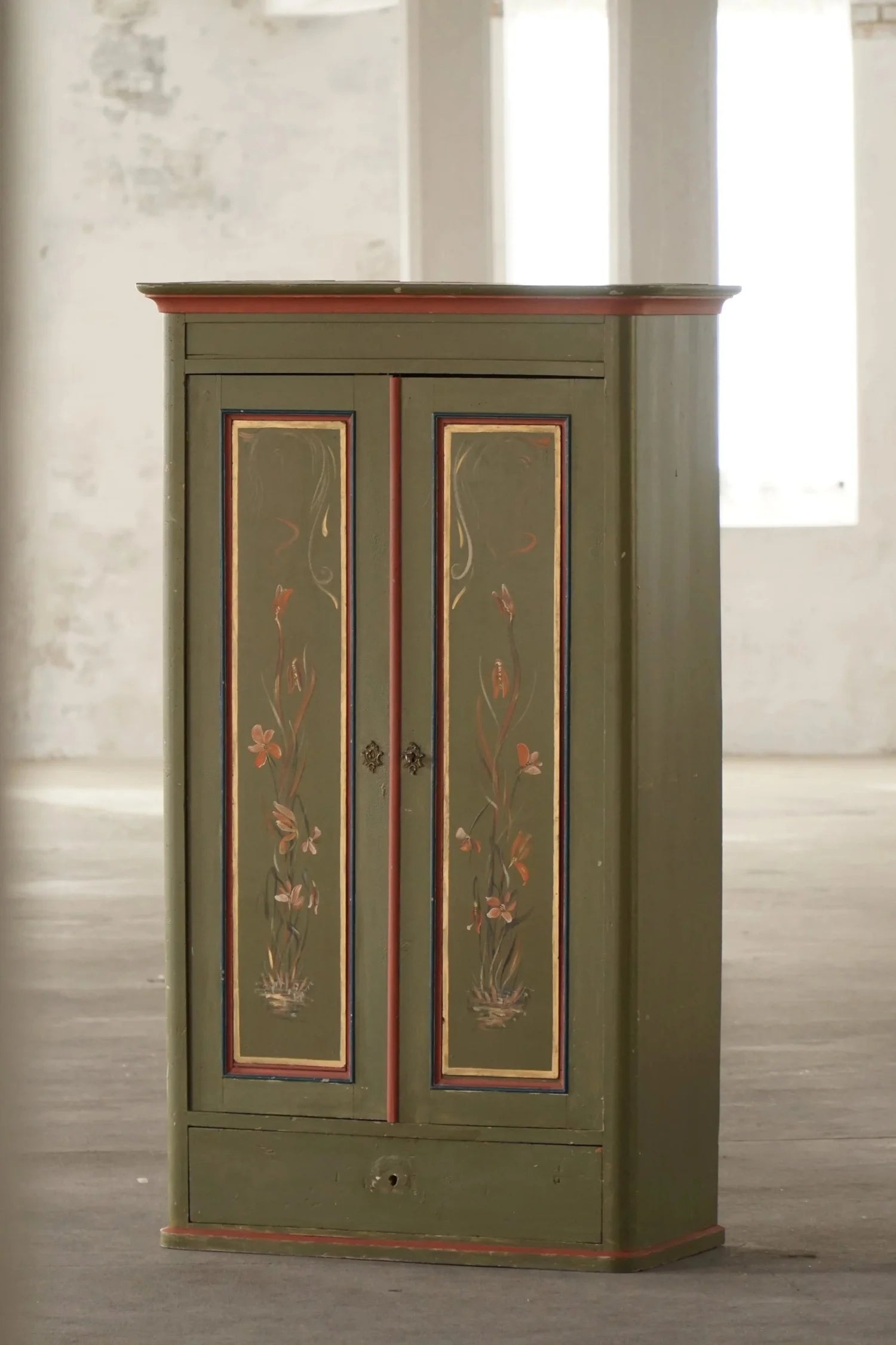 Antique_Danish_Painted_Cabinet_with_Floral_Motifs,_Scandinavian_Folk_Art_Cupboard,_19th_Century