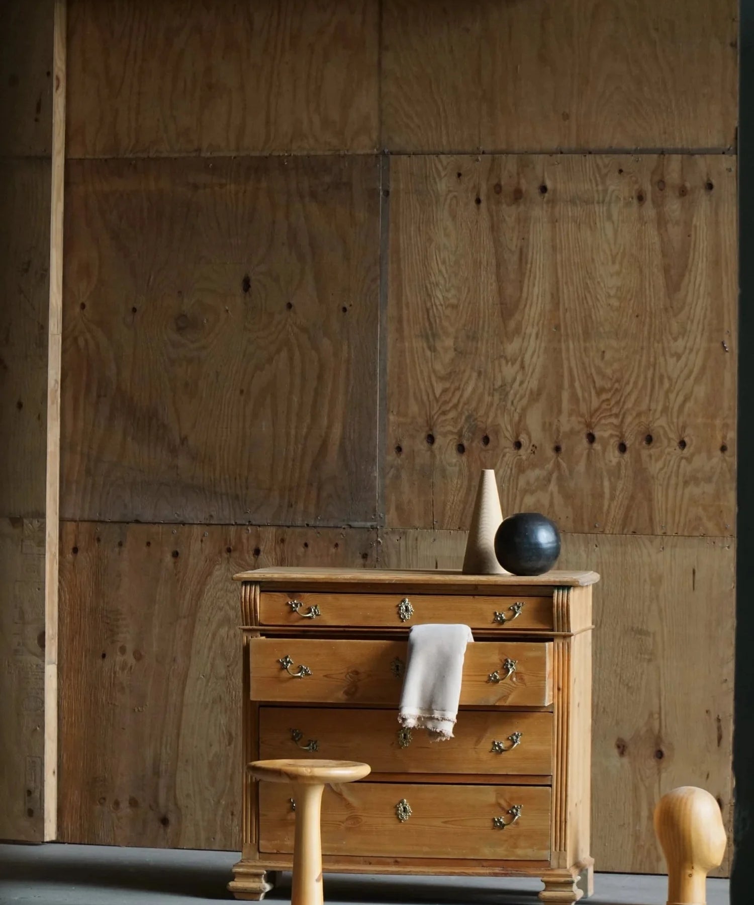 Antique_Danish_Pine_Chest_of_Drawers_with_Brass_Handles,_Scandinavian,_19th_Century