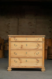 Antique_Danish_Pine_Chest_of_Drawers_with_Brass_Handles,_Scandinavian,_19th_Century