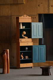 Antique_Danish_Pine_Corner_Cabinet,_Two_Part_Scandinavian_Country_Cupboard,_18th_Century