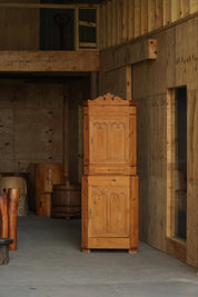 Antique_Danish_Pine_Corner_Cabinet,_Two_Part_Scandinavian_Country_Cupboard,_18th_Century