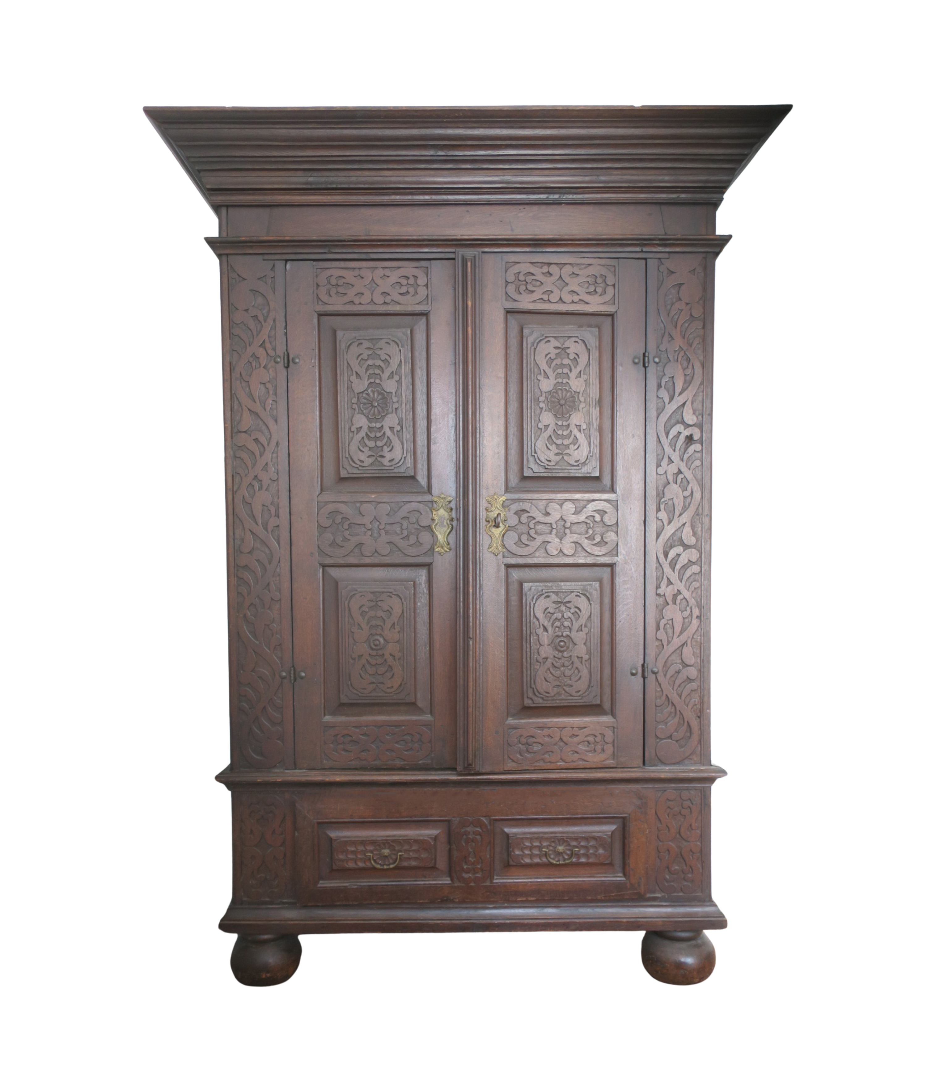 Antique_French_Carved_Oak_Farmhouse_Wardrobe,_Circa_1780
