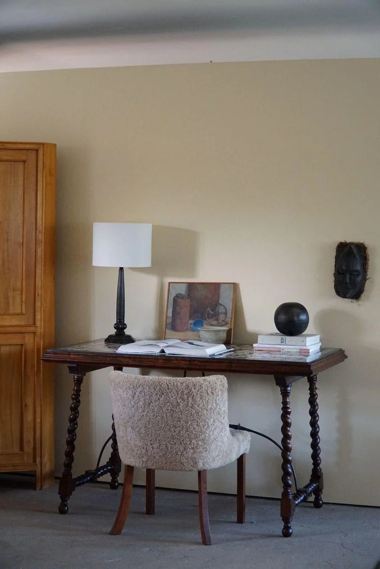 Antique_Italian_Center_/_Desk_Table,_Walnut_&_Marble,_Naples,_19th_Century