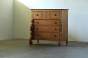 Antique_Solid_Pine_Chest_of_Drawers_with_Carved_Legs,_Victorian_and_American_Empire_Style