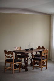 Antique_Spanish_Brutalist_Table_in_Solid_Oak_&_Wrought_Iron,_19th_Century
