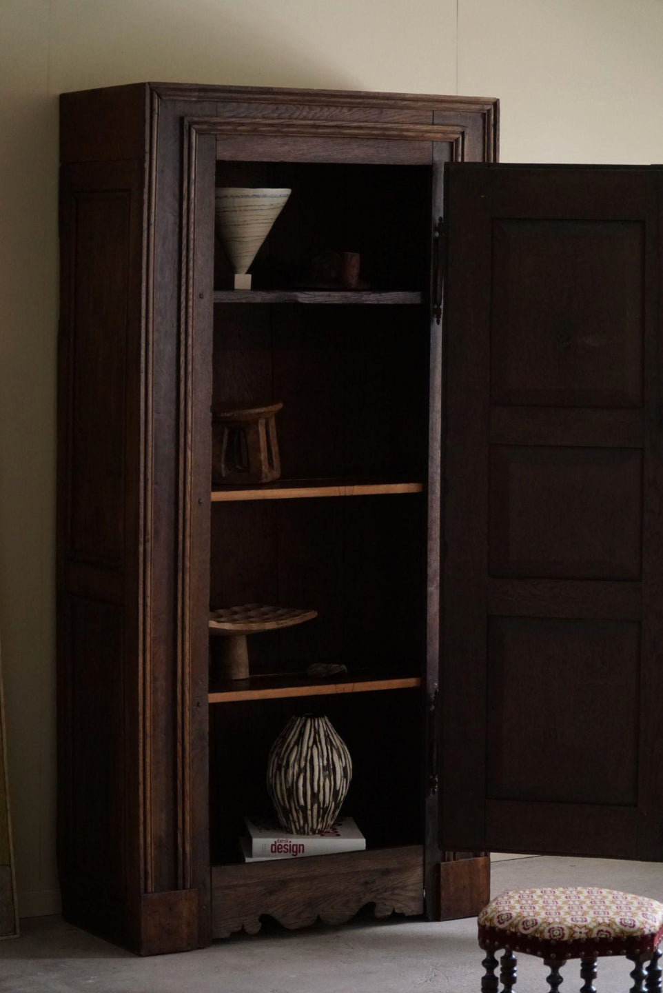 Antique_Tall_Oak_Cabinet,_Made_by_a_French_Cabinetmaker,_Late_19th_Century