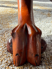 Antique_Round_Coffee_Table,_Solid_Wood,_Claw_Foot_Pedestal,_Victorian_Style