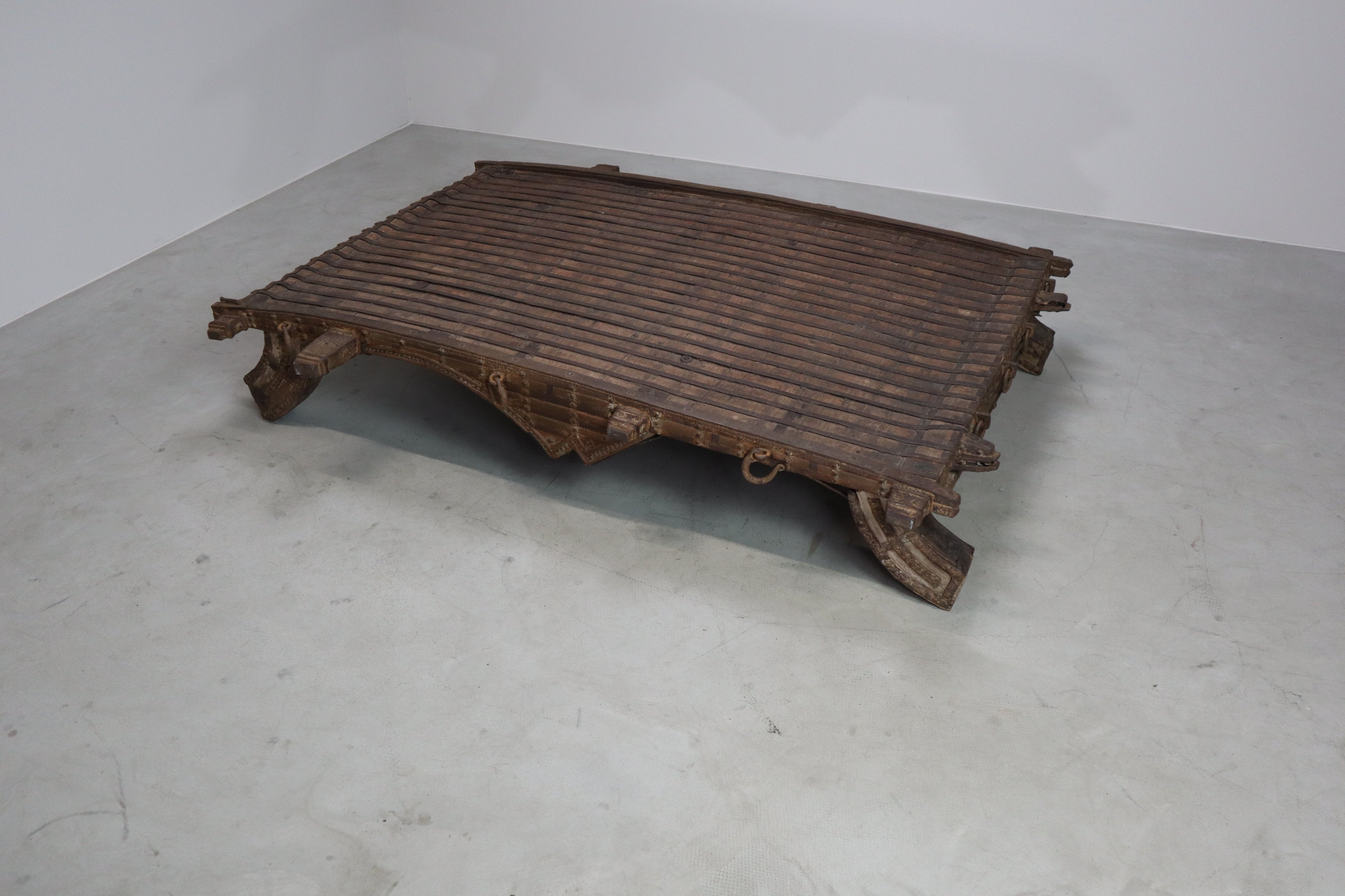 Antique_Wabi_Sabi_Indian_bullock_cart_platform_table,_c.1800