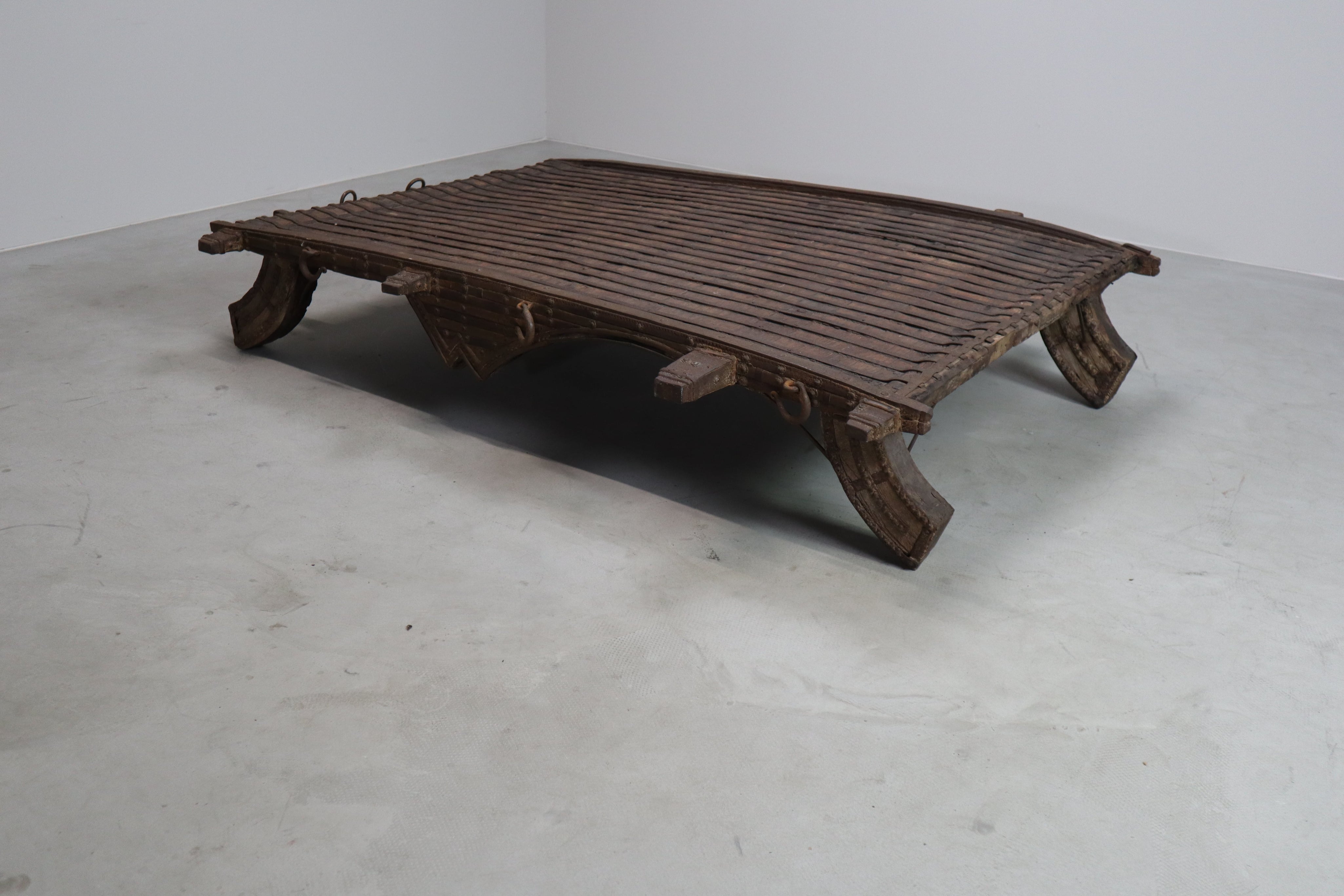 Antique_Wabi_Sabi_Indian_bullock_cart_platform_table,_c.1800