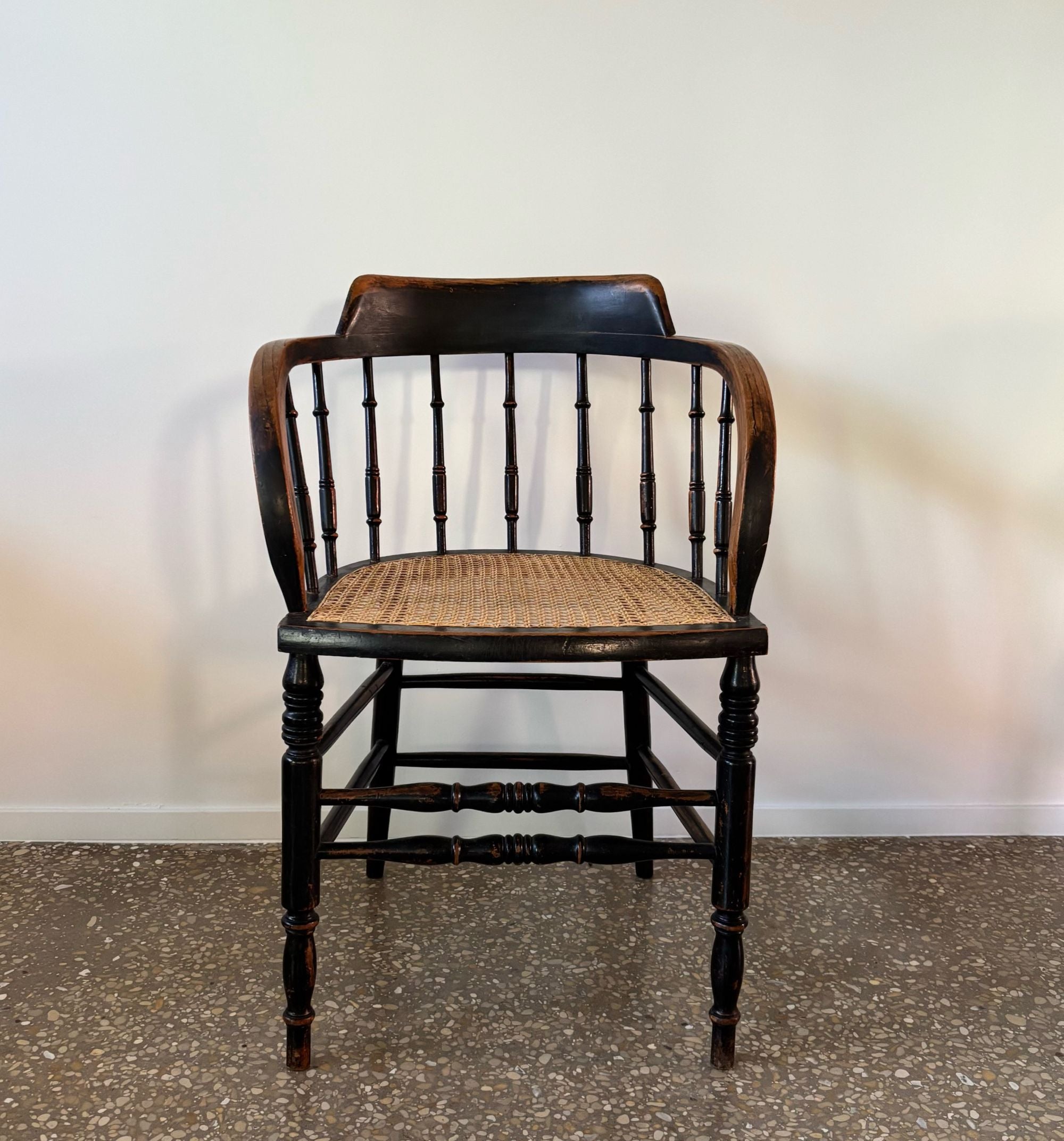 Antique_Organic_Black_Stained_Wood_Armchair_with_Cane_Seat,_circa_1880