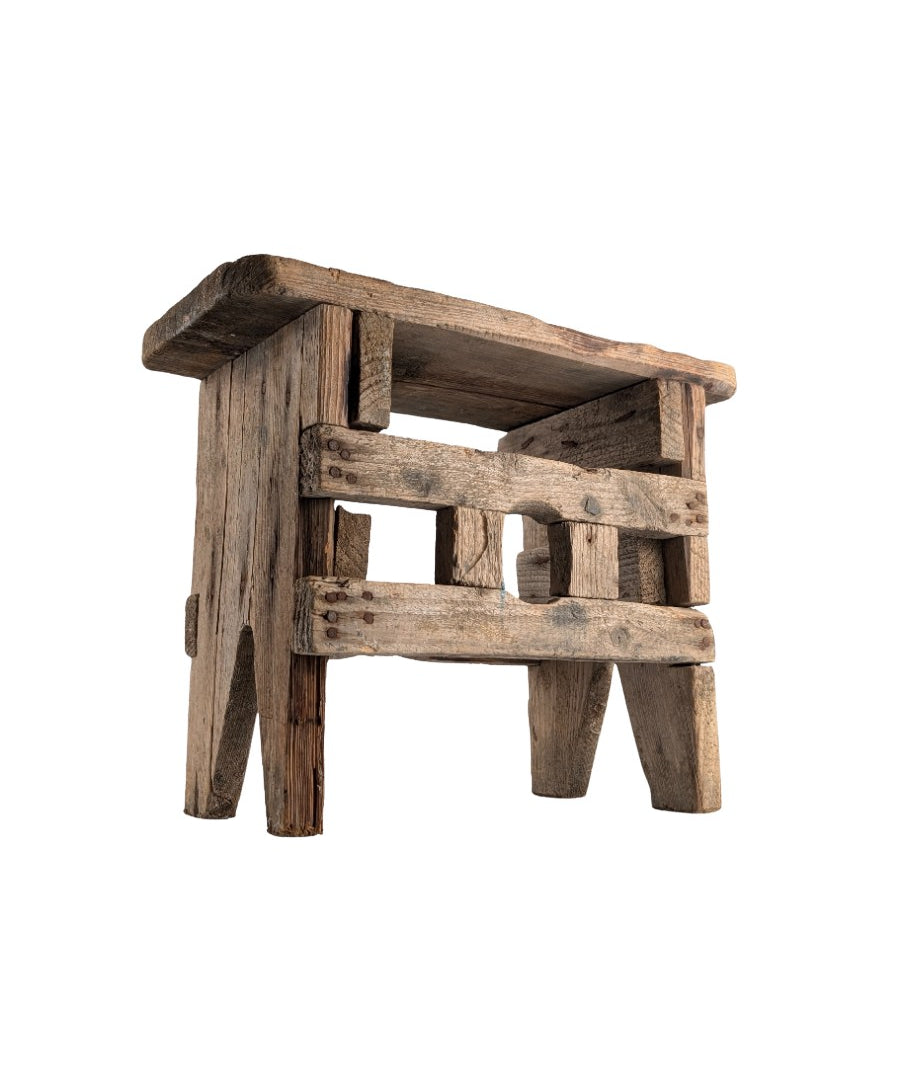 Antique_Wood_Stool,_Wabi_Sabi_Style,_Old_Artisan_Craftsmanship