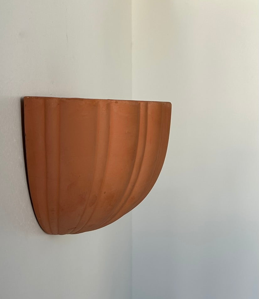 French_Terracotta_Shell_Wall_Light,_1960s