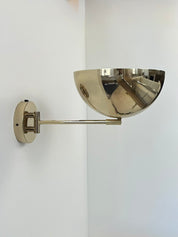French_Adjustable_Patinated_Brass_Wall_Sconce,_Vintage_Directional_Wall_Light,_1970s