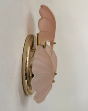 Brass_and_Amber_Shell_Glass_Wall_Light,_France,_1970s