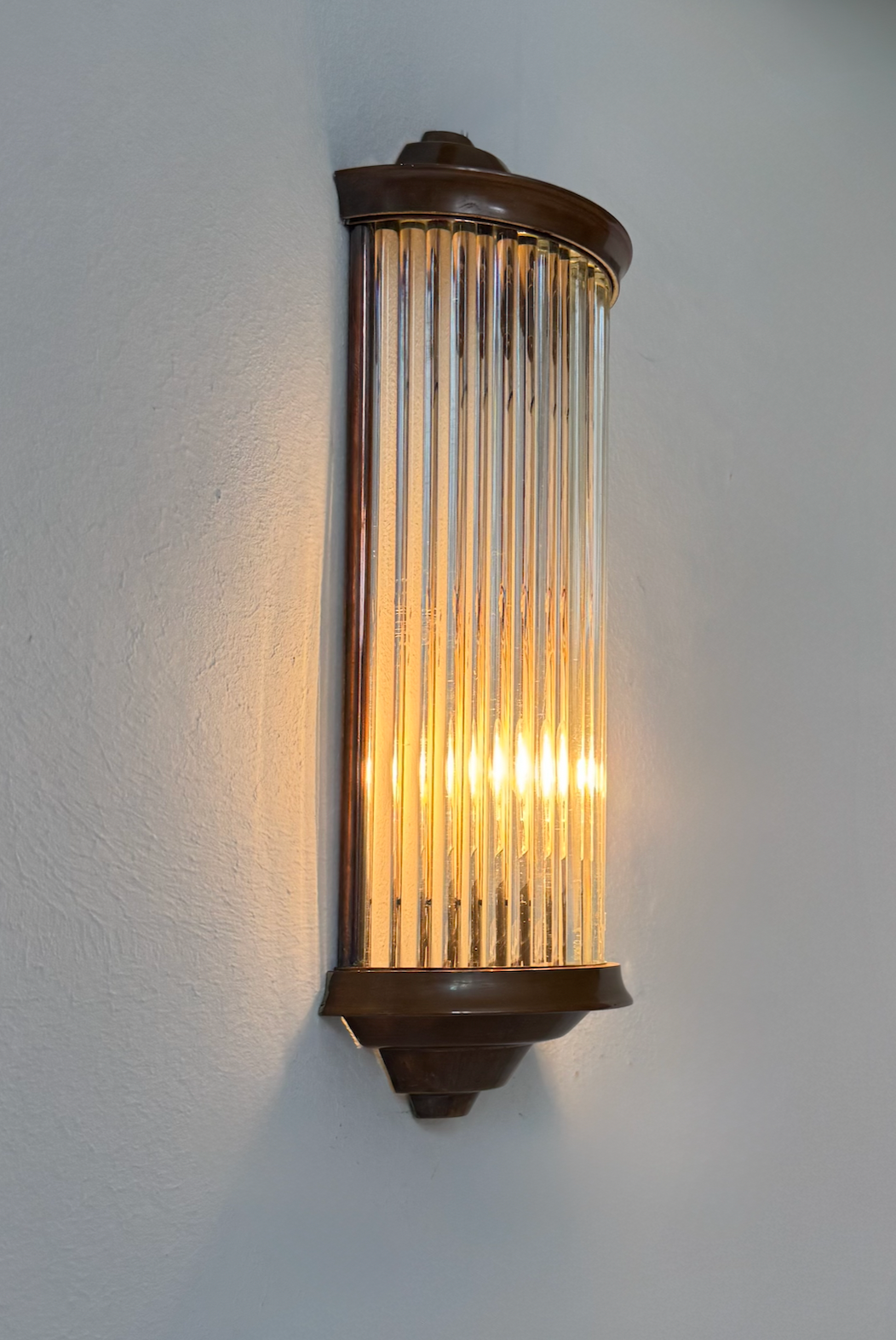 French_Modernist_Copper_and_Glass_Rod_Wall_Light,_1940s