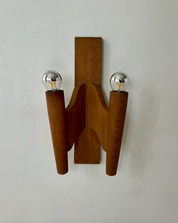 French_Double_Wall_Light_in_Solid_Oak,_1950s